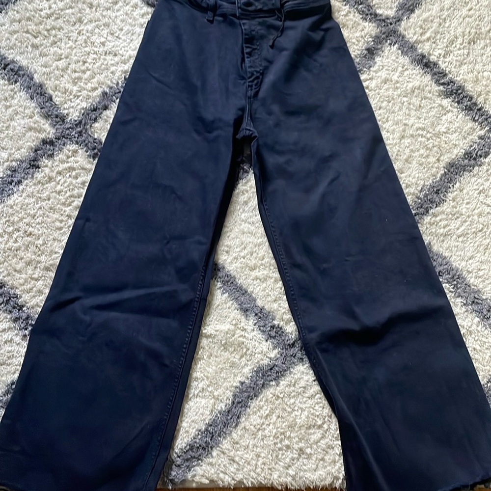 Zara black/blue wide leg jeans